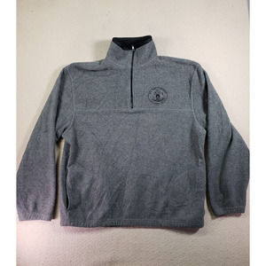 Colorado Textile Sweater Mens Large Gray‎ Fleece 1/4 Zip New York Lumbermen Hike
